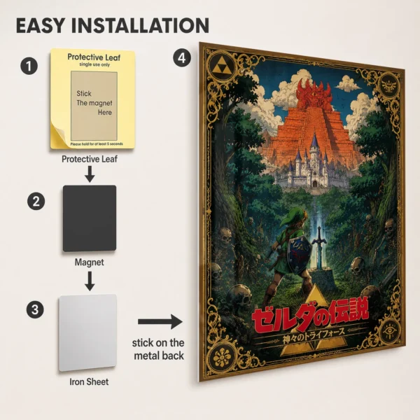 Video Game Metal Poster Wall Decor - TLO Zelda - I - Image 2