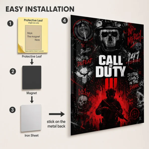 Video Game Metal Poster Wall Decor - COD - B - Image 2