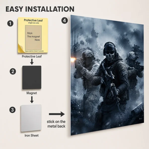 Video Game Metal Poster Wall Decor - COD - C - Image 2
