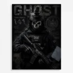 Video Game Metal Poster Wall Decor - COD Ghost - A