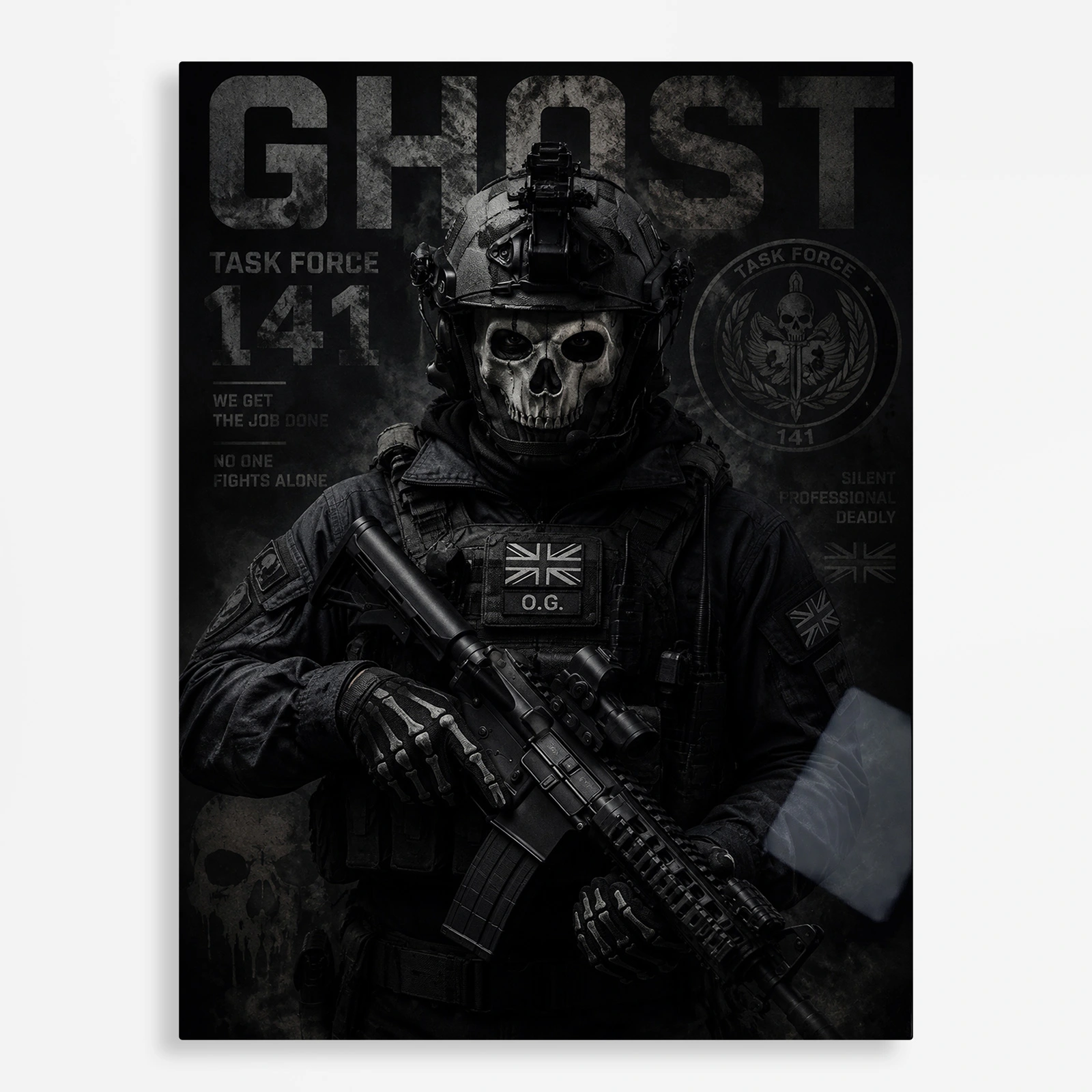 video game metal poster (26) s1 Video Game Metal Poster Wall Decor - COD Ghost - A - Image 1