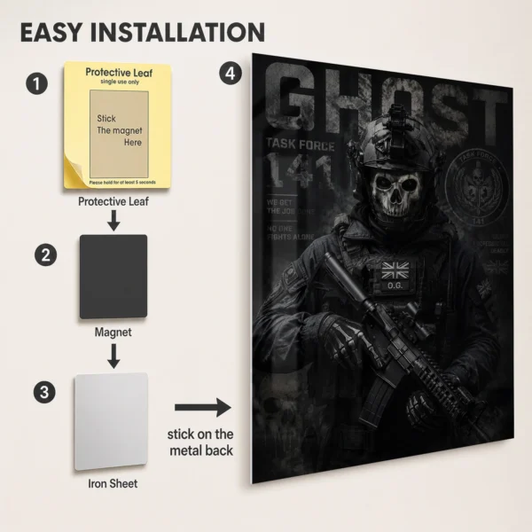Video Game Metal Poster Wall Decor - COD Ghost - A - Image 2