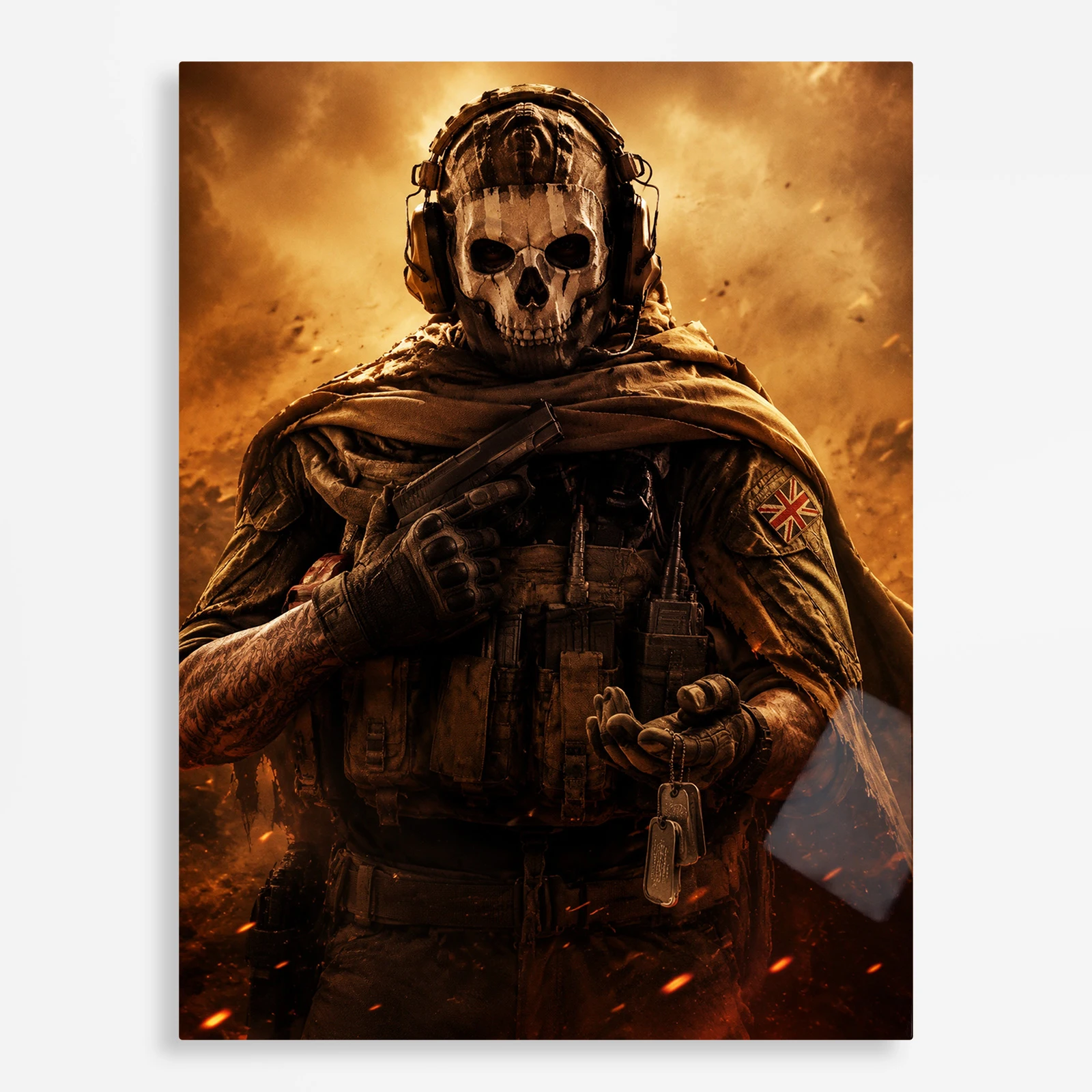 video game metal poster (29) s1 Video Game Metal Poster Wall Decor - COD Ghost - C - Image 1