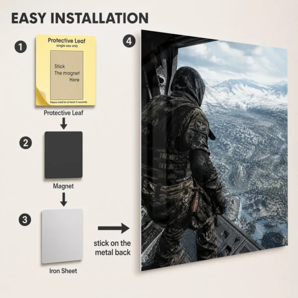 Video Game Metal Poster Wall Decor - COD Operator - A - Image 2