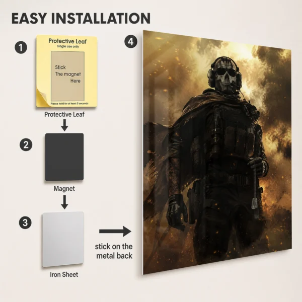 Video Game Metal Poster Wall Decor - COD Operator - B - Image 2