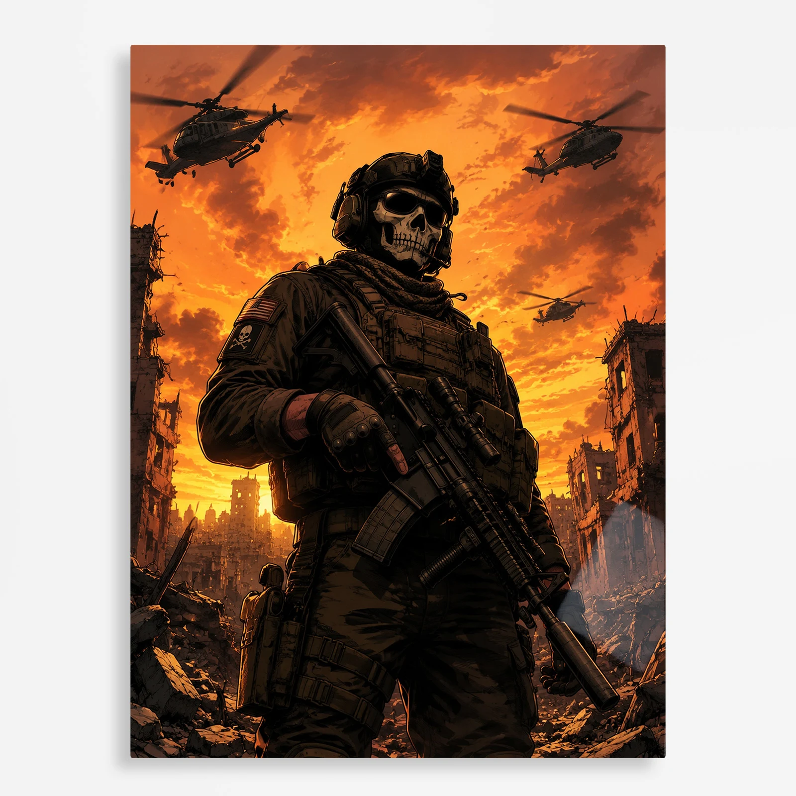 video game metal poster (32) s1 Video Game Metal Poster Wall Decor - COD Operator - C - Image 1