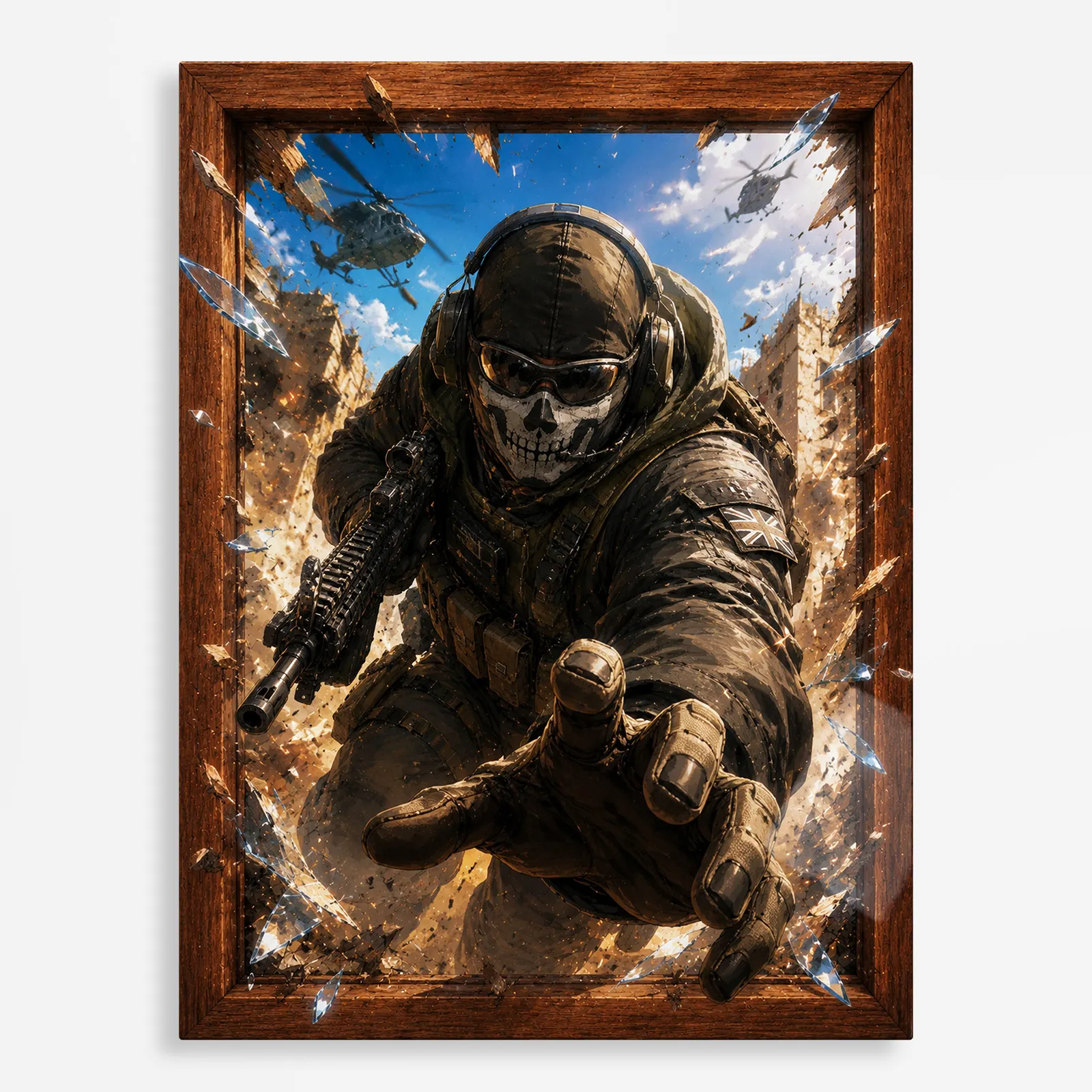 video game metal poster (33) s1 Video Game Metal Poster Wall Decor - COD Ghost - D - Image 1