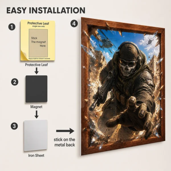 Video Game Metal Poster Wall Decor - COD Ghost - D - Image 2