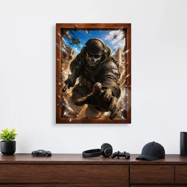 Video Game Metal Poster Wall Decor - COD Ghost - D - Image 4