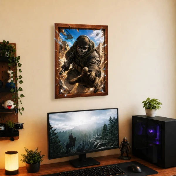 Video Game Metal Poster Wall Decor - COD Ghost - D - Image 5