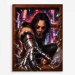 Video Game Metal Poster Wall Decor - 2077 Johnny Silverhand