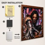 Video Game Metal Poster Wall Decor - 2077 Johnny Silverhand - Image 2
