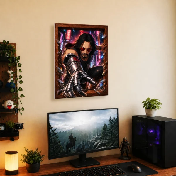 Video Game Metal Poster Wall Decor - 2077 Johnny Silverhand - Image 5