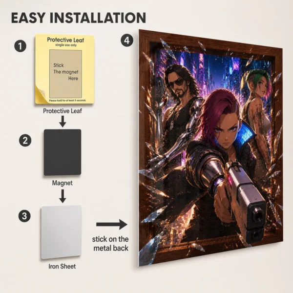 Video Game Metal Poster Wall Decor - 2077 - Image 2