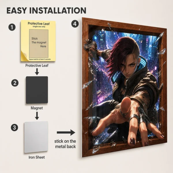 Video Game Metal Poster Wall Decor - 2077 - Image 2