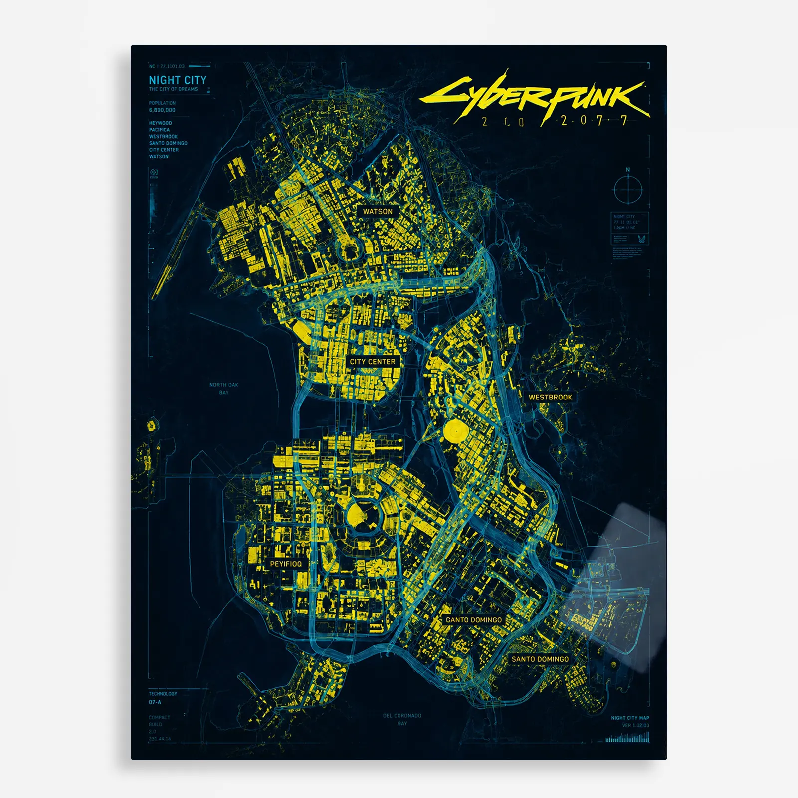 video game metal poster (37) s1 Video Game Metal Poster Wall Decor - 2077 - A - Image 1