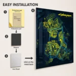 Video Game Metal Poster Wall Decor - 2077 - A - Image 2