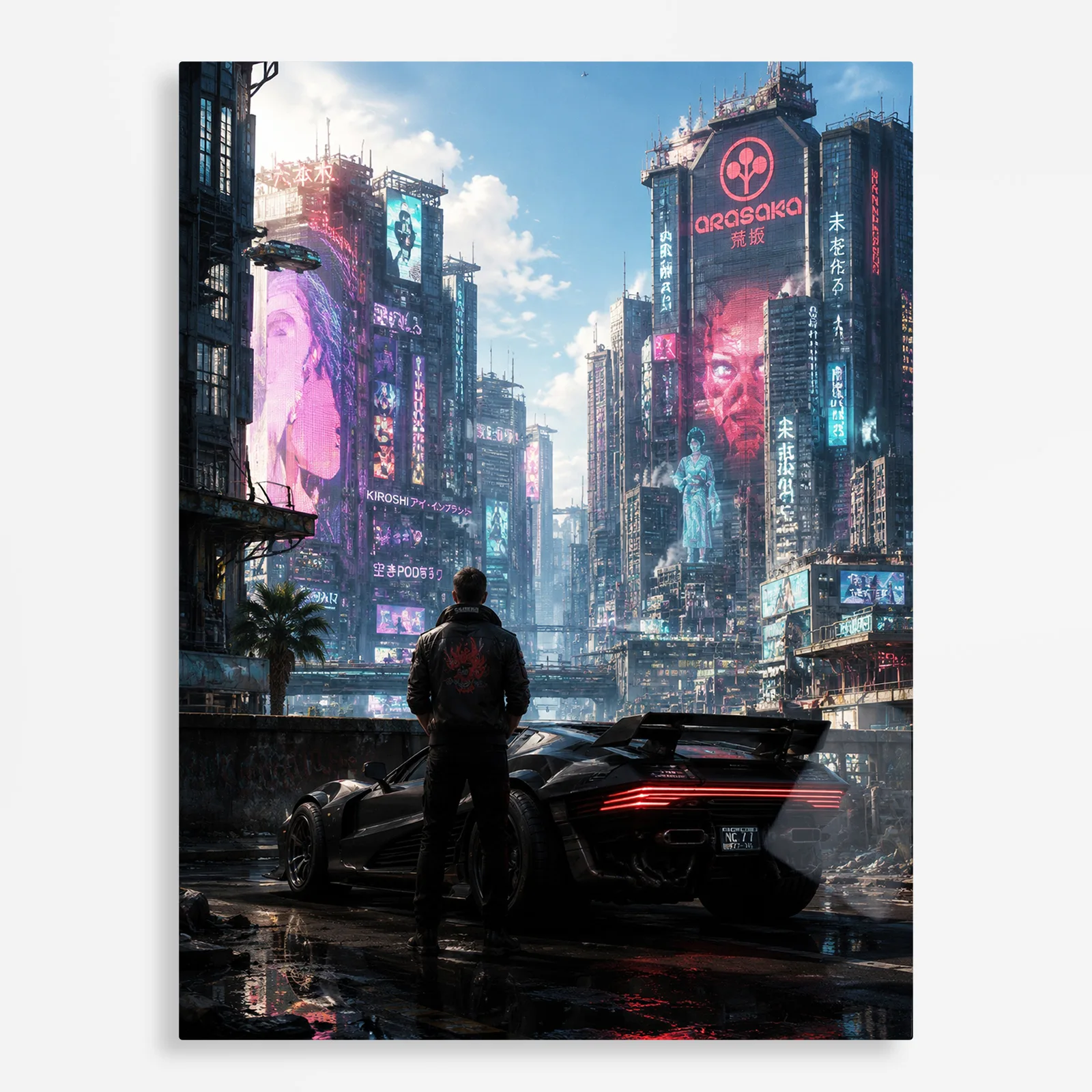 video game metal poster (38) s1 Video Game Metal Poster Wall Decor - 2077 - B - Image 1