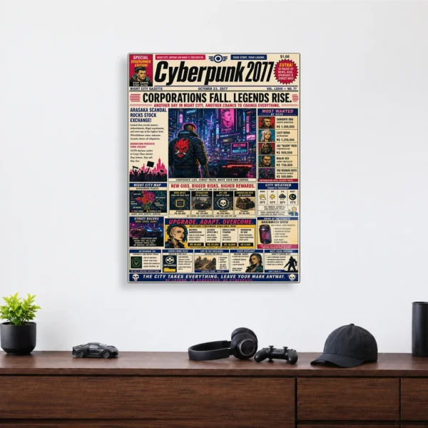 Video Game Metal Poster Wall Decor - 2077 - D - Image 4