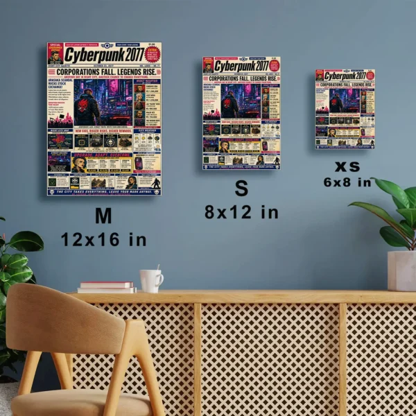 Video Game Metal Poster Wall Decor - 2077 - D - Image 7