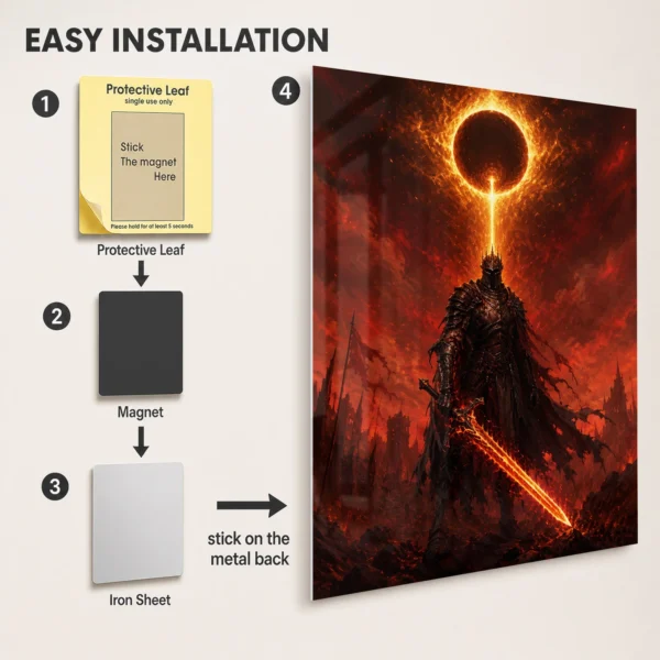 Video Game Metal Poster Wall Decor - DS Soul of Cinder - Image 2
