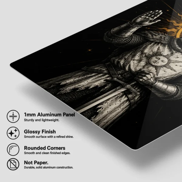 Video Game Metal Poster Wall Decor - DS Solaire of Astora - Image 6