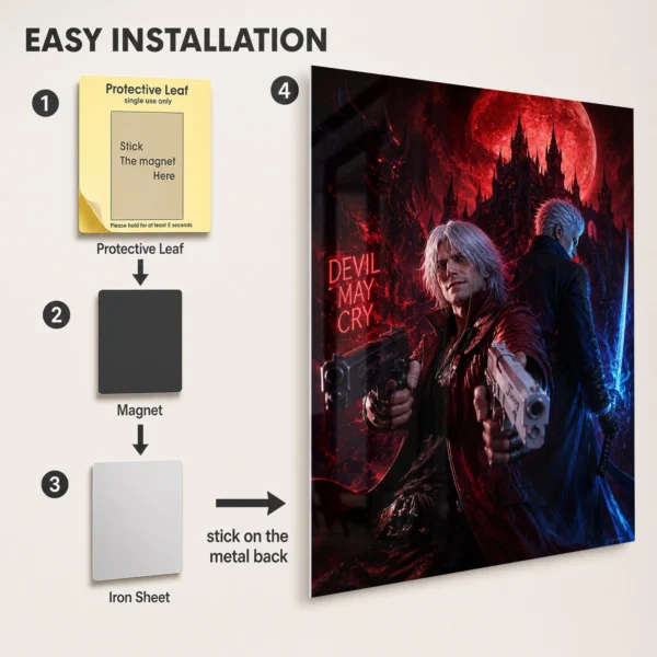 Video Game Metal Poster Wall Decor - DMC - A - Image 2