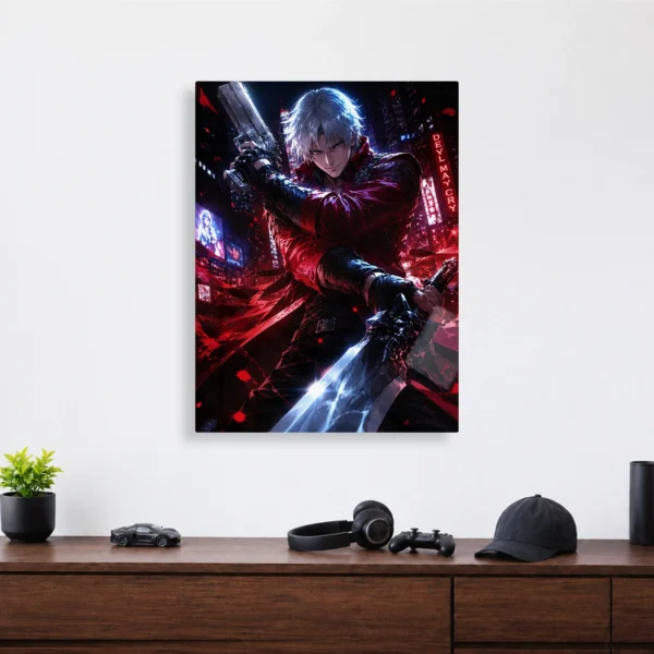 Video Game Metal Poster Wall Decor - DMC Nero - Image 4