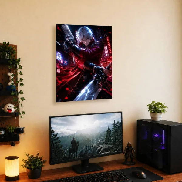 Video Game Metal Poster Wall Decor - DMC Nero - Image 5