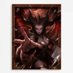 Video Game Metal Poster Wall Decor - Dark Realm Lilith