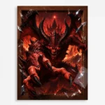 Video Game Metal Poster Wall Decor - Dark Realm Diablo