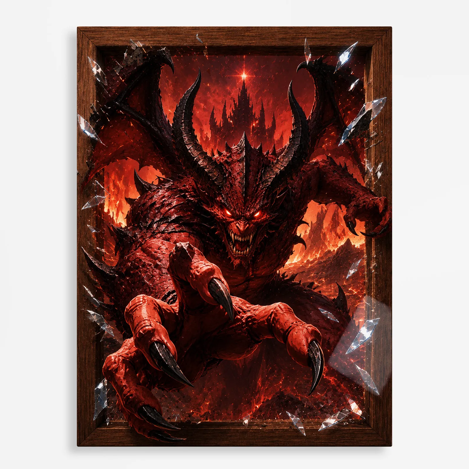 video game metal poster (57) s1 Video Game Metal Poster Wall Decor - Dark Realm Diablo - Image 1