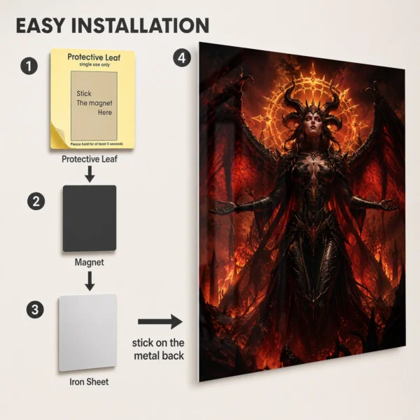 Video Game Metal Poster Wall Decor - Dark Realm Lilith - A - Image 2