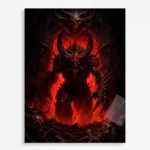 Video Game Metal Poster Wall Decor - Dark Realm Diablo - A
