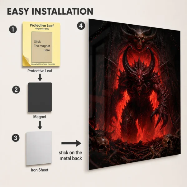 Video Game Metal Poster Wall Decor - Dark Realm Diablo - A - Image 2
