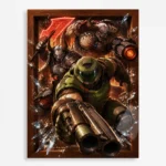 Video Game Metal Poster Wall Decor - Doom