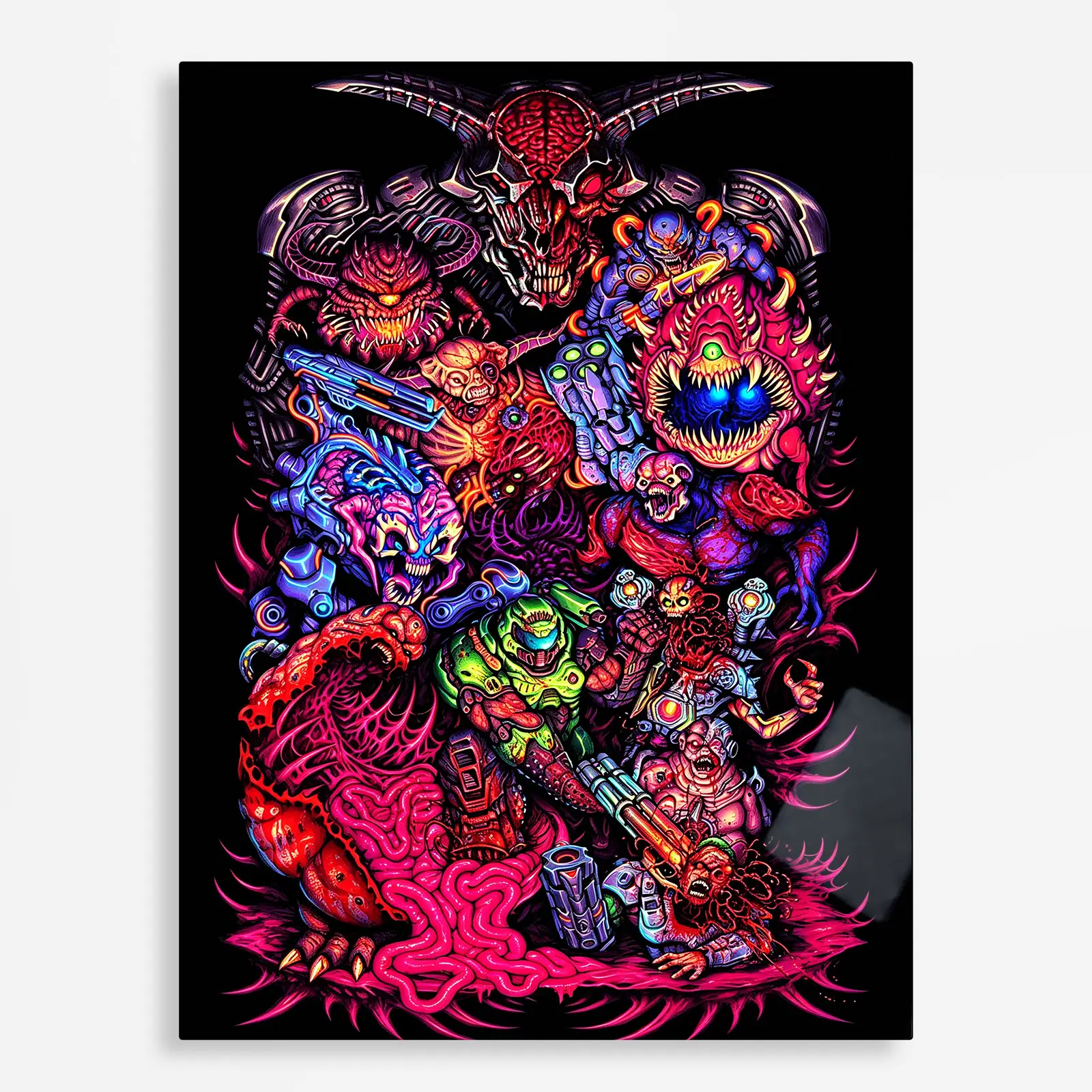 video game metal poster (67) s1 Video Game Metal Poster Wall Decor - Doom - A - Image 1