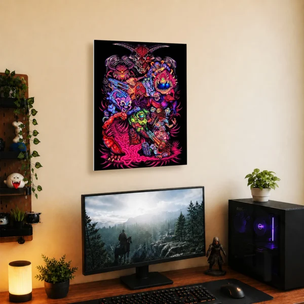 Video Game Metal Poster Wall Decor - Doom - A - Image 5