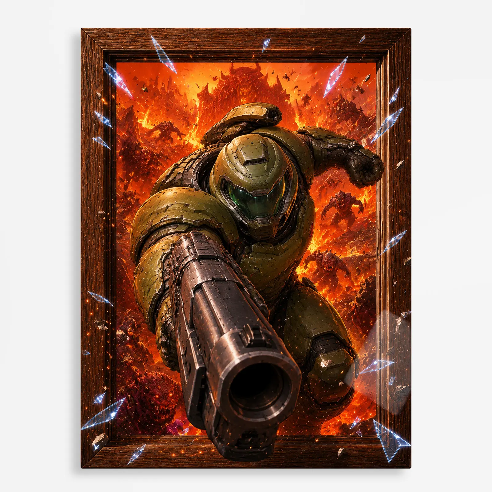 video game metal poster (68) s1 Video Game Metal Poster Wall Decor - Doom - A - Image 1