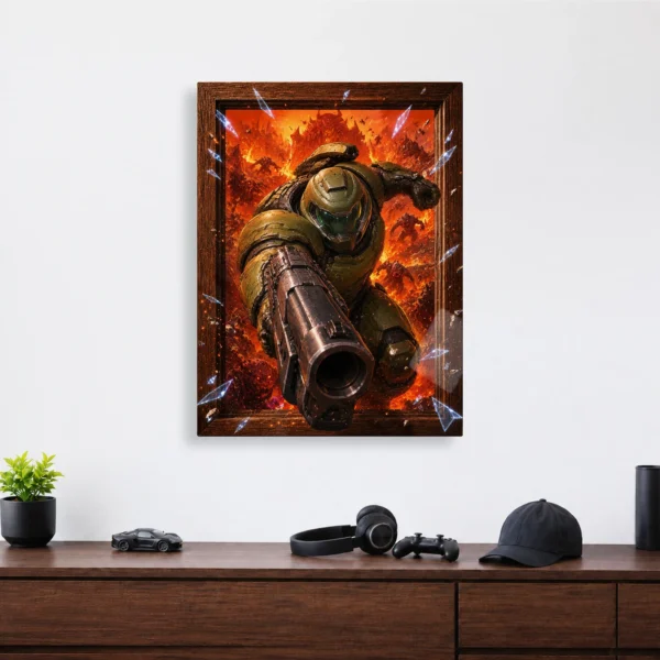 Video Game Metal Poster Wall Decor - Doom - A - Image 4
