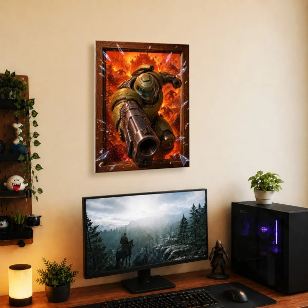 Video Game Metal Poster Wall Decor - Doom - A - Image 5