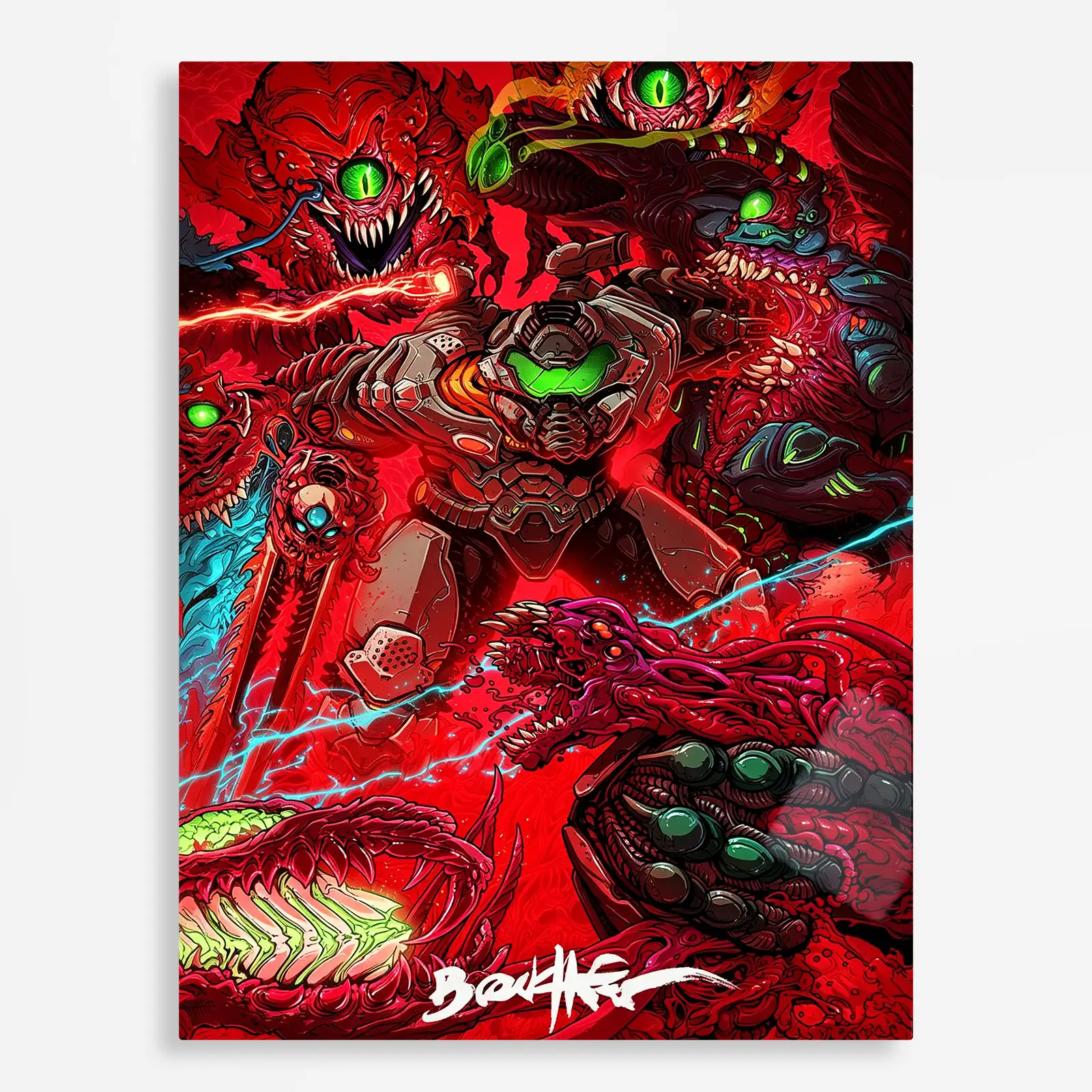video game metal poster (69) s1 Video Game Metal Poster Wall Decor - Doom - B - Image 1
