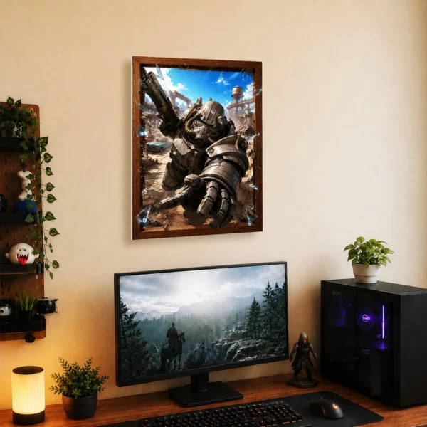 Video Game Metal Poster Wall Decor - Wasteland Power Armor - Image 5
