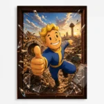 Video Game Metal Poster Wall Decor - Wasteland Vault Boy