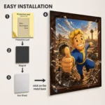 Video Game Metal Poster Wall Decor - Wasteland Vault Boy - Image 2