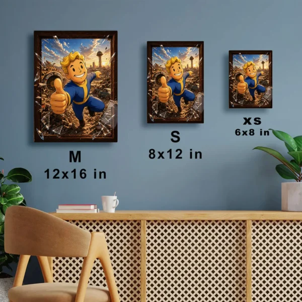 Video Game Metal Poster Wall Decor - Wasteland Vault Boy - Image 7