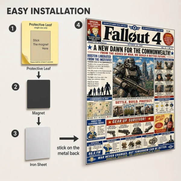 Video Game Metal Poster Wall Decor - Wasteland 4 - Image 2