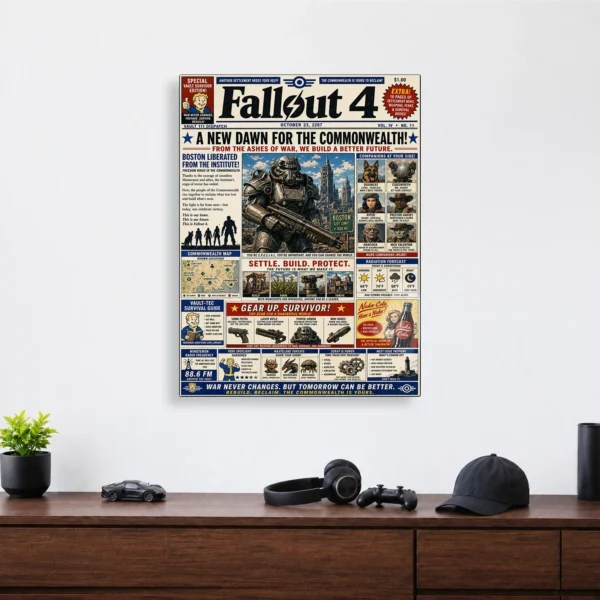 Video Game Metal Poster Wall Decor - Wasteland 4 - Image 4