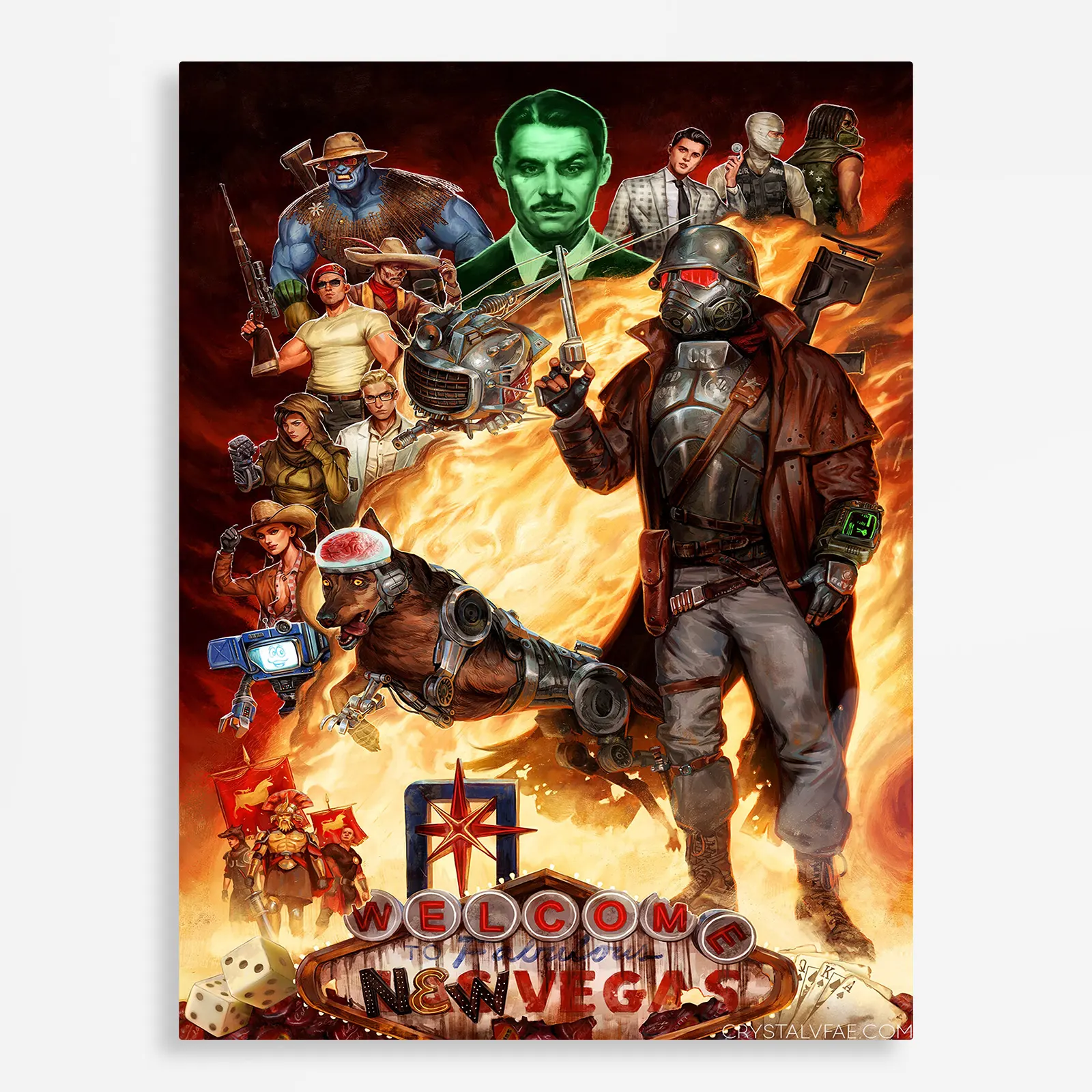 video game metal poster (82) s1 Video Game Metal Poster Wall Decor - Wasteland New Vegas - Image 1