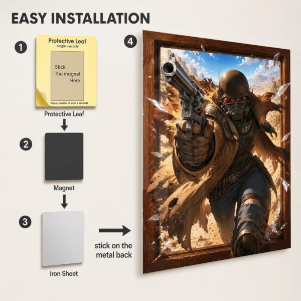 Video Game Metal Poster Wall Decor - Wasteland New Vegas NCR Ranger - A - Image 2